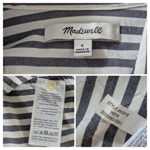 Madewell central tunic shirt in Ballard stripe - Picture 6 of 11